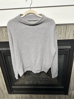 MEXX Grey Chunky Knit Funnel Neck Sweater Size L